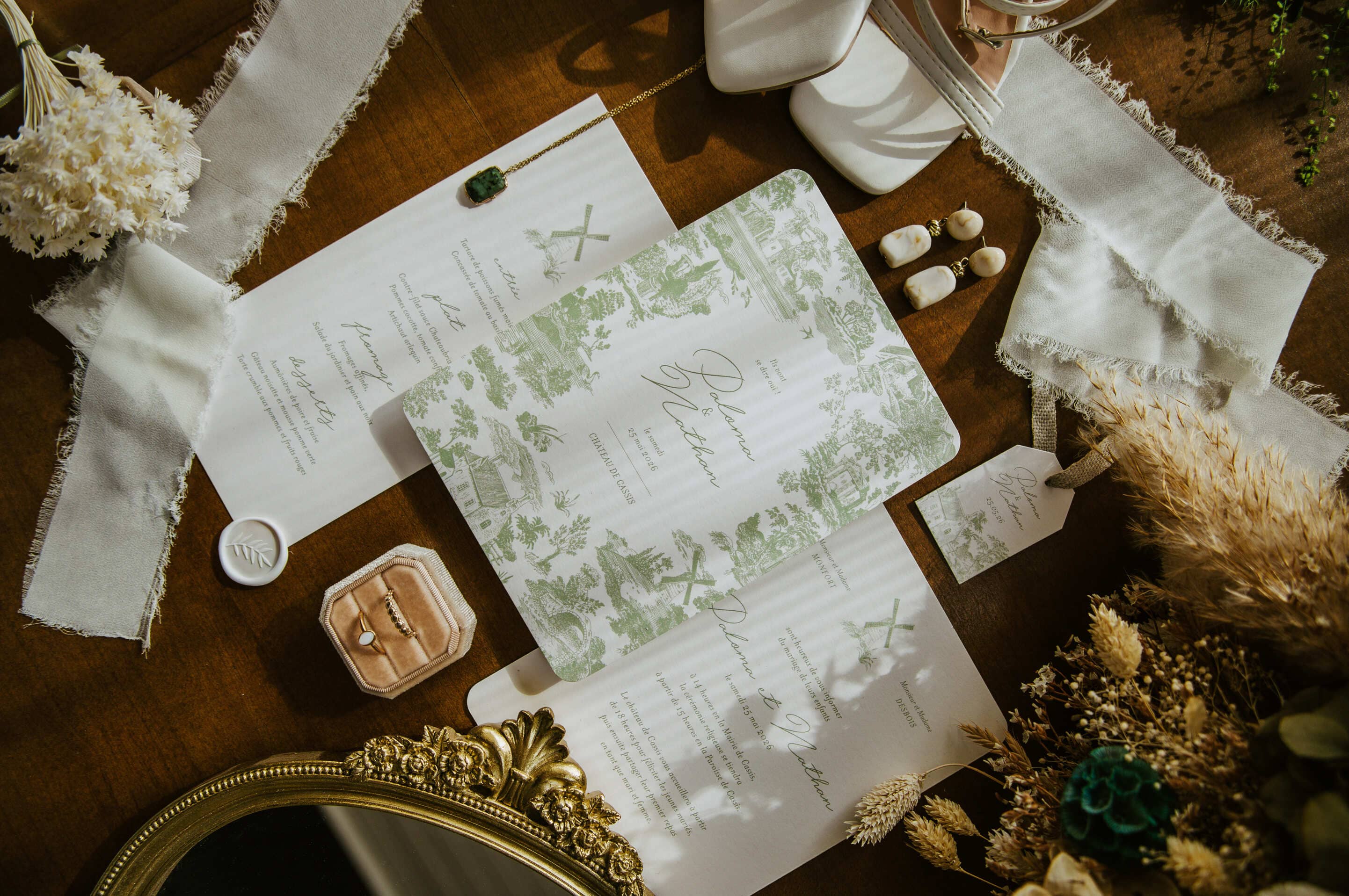 flatlay photographemariage